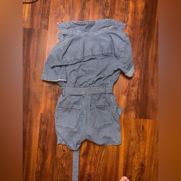 Universal Thread Navy and White Striped Romper - Picture 8 of 8